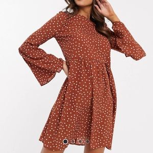 ASOS DESIGN Fluted Sleeve Mini Dress